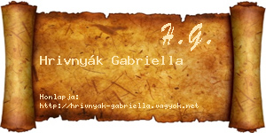 Hrivnyák Gabriella névjegykártya