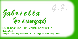 gabriella hrivnyak business card